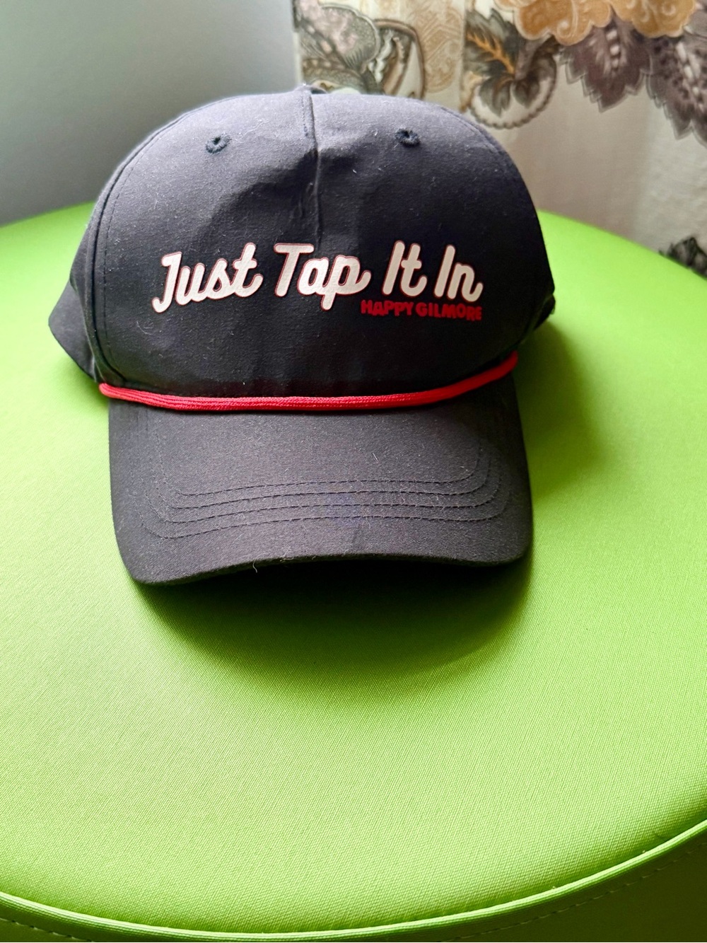 Just Tap It In Black Baseball Cap by Happy Gilmore